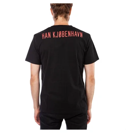 Han Kjobenhavn Casual Black Backprint Artwork T-Shirt (Schwarz)