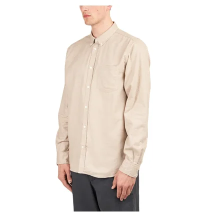 Norse Projects Anton Brushed Flannel Shirt (Beige)