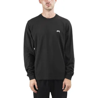 Stüssy Stock Logo Longsleeve Crew (Schwarz)