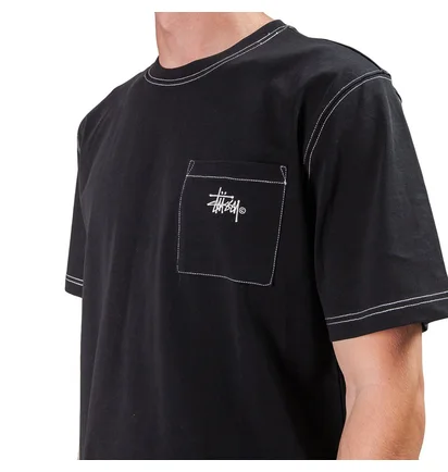 Stüssy Stock Pocket Crew (Schwarz)