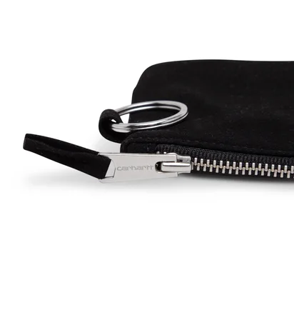 Carhartt WIP Wildleder Zip Wallet (Schwarz)