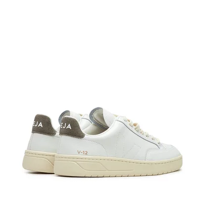Veja WMNS V-12 Stitch O.T. Leather (Weiß / Oliv)