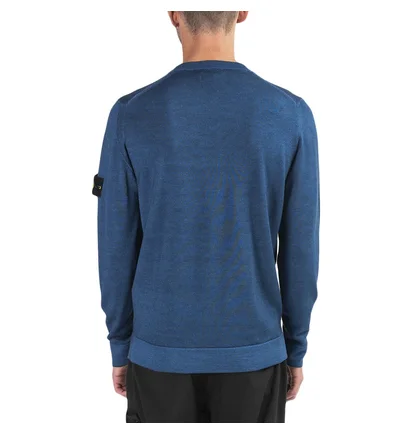 Stone Island Airbrush Wool Longsleeve (Blau)