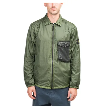Stone Island Lamy Flock Overshirt (Olive)