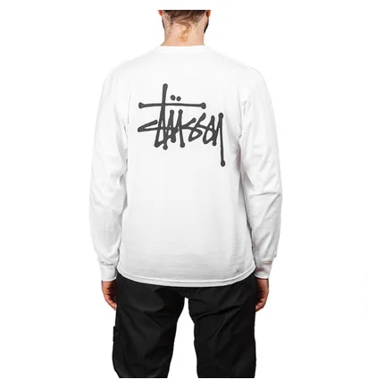 Stüssy Basic Stüssy L/S Tee (Weiß)