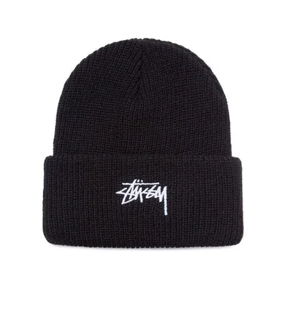 Stüssy Stock FA18 Cuff Beanie (Schwarz)