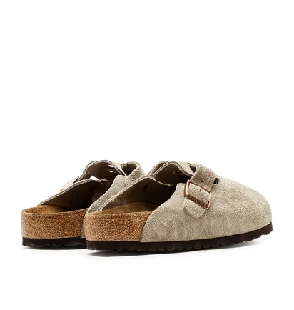 Birkenstock Boston Soft Footbed Suede Leather (Taupe)