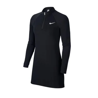 Nike WMNS Long-Sleeve Dress (Schwarz)