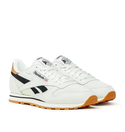 Reebok Classic Leather (Weiß / Schwarz / Braun)