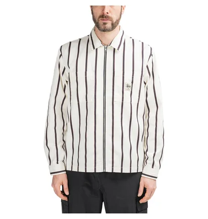 Stüssy Zip Up Work Shirt (Weiß)