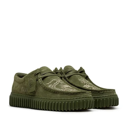 Clarks Originals x Pleasures Torhill DRGN Lo (Grün / Weiss)