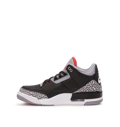 Air Jordan 3 Retro OG GS 'Black Cement' (Schwarz / Grau / Rot)