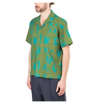 Carne Bollente The Sighing Game Shirt (Olive / Blau)