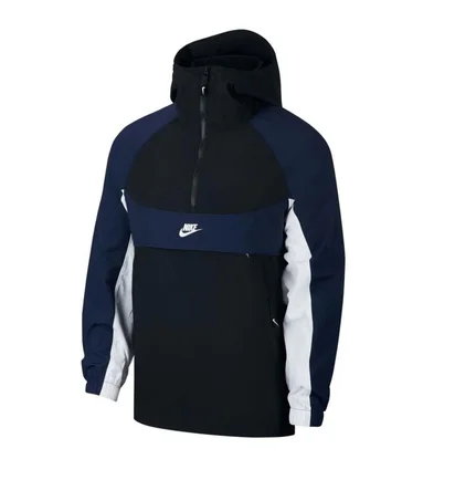 Nike Hooded Woven Jacket (Schwarz / Navy)