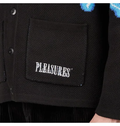 Pleasures Volt Jacquard Cardigan (Schwarz / Blau)