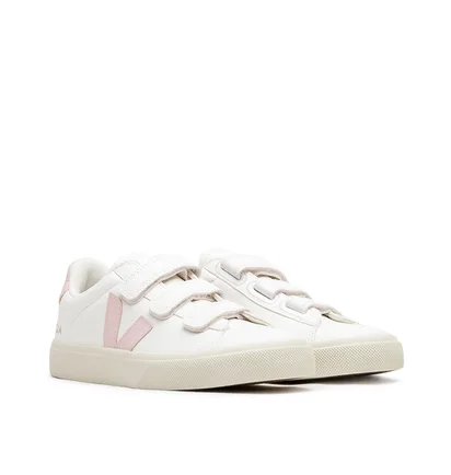 Veja WMNS Recife Logo Chromefree Leather (Weiss / Pink)