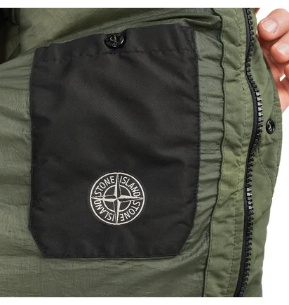Stone Island Garment Dyed Crinkle Reps Down Jacket (Olive)