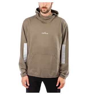 Stone Island Reflective Hoodie (Olive)