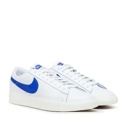 Nike Blazer Low Leather (Weiß / Blau)