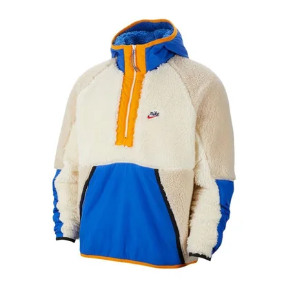 Nike Fleece Anorak (Beige / Blau)