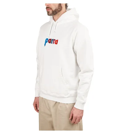 Parra Bird Face Font Hooded Sweatshirt (Weiß)