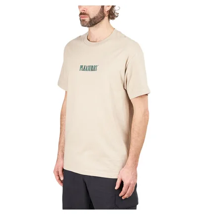 Pleasures Core Embroidered T-Shirt (Beige)