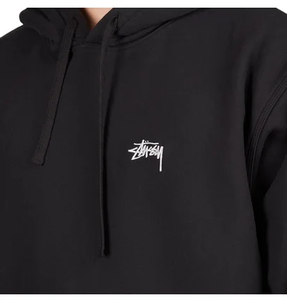 Stüssy Stock Logo Hoodie (Schwarz)