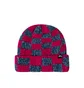 Stüssy Crochet Checkered Beanie (Rot / Grau)