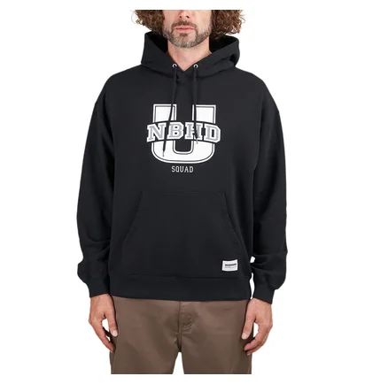 Neighborhood College Hooded Sweatshirt (Schwarz / Weiß)