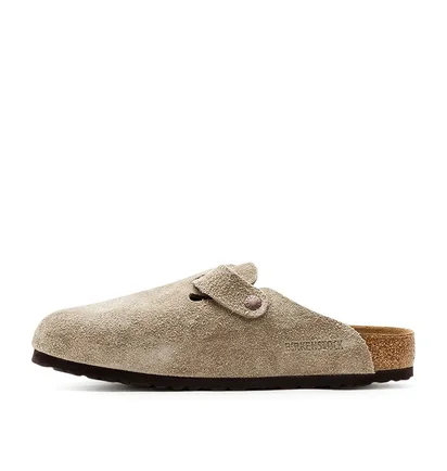 Birkenstock Boston Soft Footbed Suede Leather (Taupe)