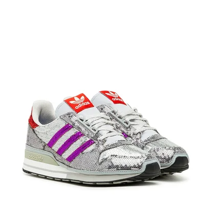 adidas W ZX 500 (Silber / Lila / Rot)