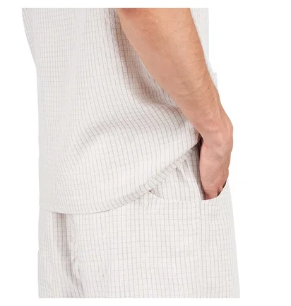 Metalwood Textured Caddie Shorts (Beige)
