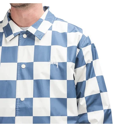 Stüssy Checker Coach Jacket (Blau / Weiß)