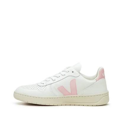 VEJA Pack WMNS V-10 Leather Extra White Petale (Weiß / Pink)