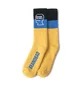 Brain Dead Striped Logo Head socks (Gelb / Blau / Schwarz)