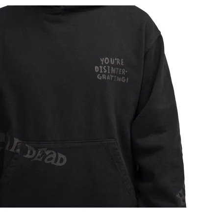 Brain Dead Tonal Type Print Hoodie (Schwarz)
