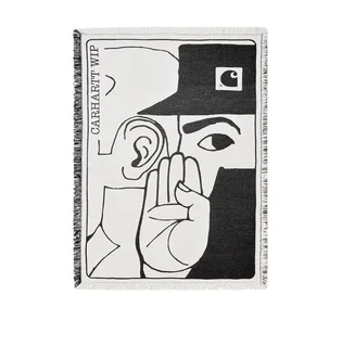 Carhartt WIP Whisper Woven Blanket (Weiß / Schwarz)