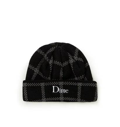 Dime Classic Plaid Beanie (Schwarz)