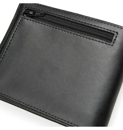Carhartt WIP Leather Rock-It Wallet (Schwarz)