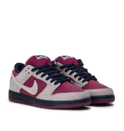 Nike SB Dunk Low Pro (Burgundy / Grau)