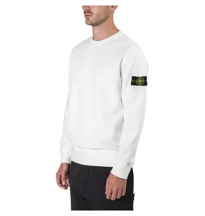 Stone Island Fleece Sweat Shirt (Weiß)