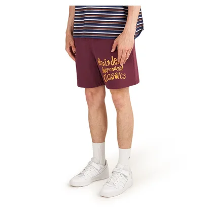 Brain Dead Indie Classics Jersey Short (Burgunderrot)