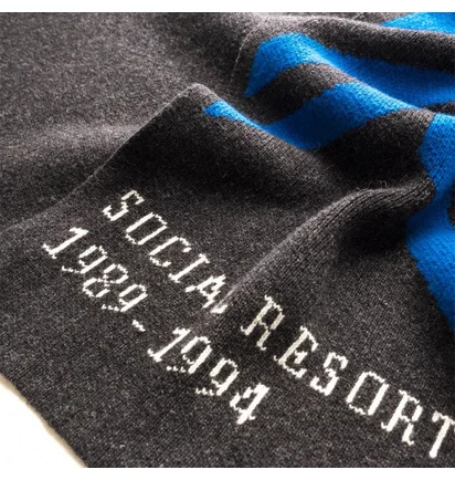 Han Kjobenhavn Scarf (Schwarz / Blau)