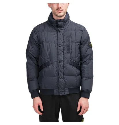 Stone Island Garment Dyed Nylon Down Jacket (Navy)