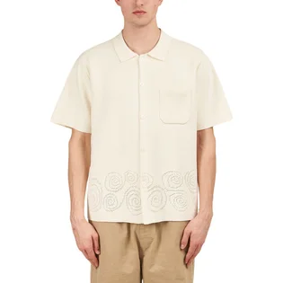 Stüssy Perforated Swirl Knit Shirt (Beige)