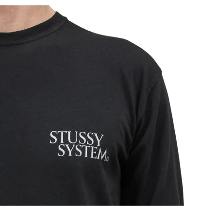 Stüssy Solar System Pig. Dyed Longsleeve (Schwarz)