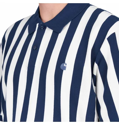 Carhartt WIP S/S Boynton Polo (Blau / Weiss)