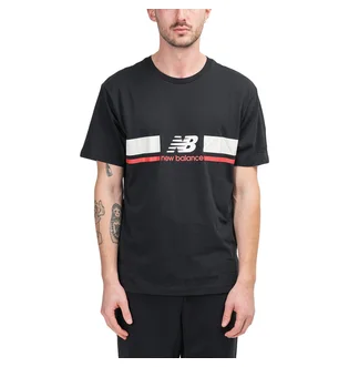 New Balance MT93550 BK Athletics Stadium T-Shirt (Schwarz / Weiss)