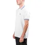 Aimé Leon Dore Monogram Stripe Collar Polo (Weiß)