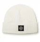 Stone Island Rib Knit Beanie (Weiß)